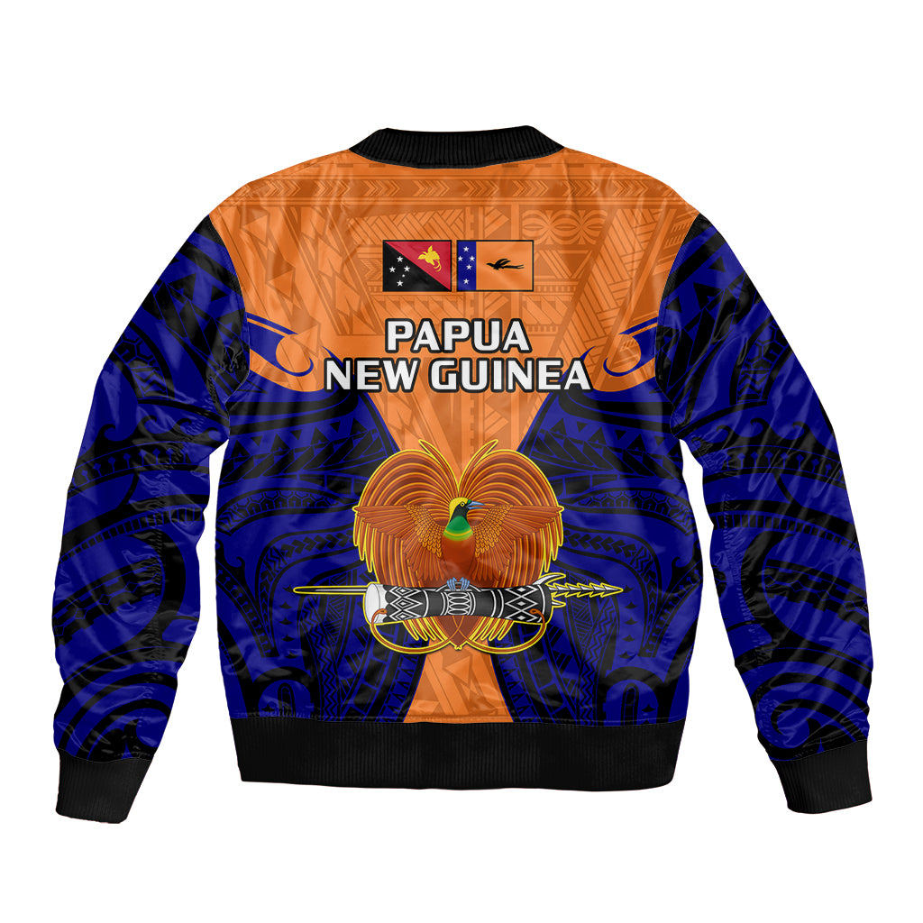 Papua New Guinea Bomber Jacket New Ireland Province Mix Coat Of Arms Polynesian Art LT14 - Polynesian Pride