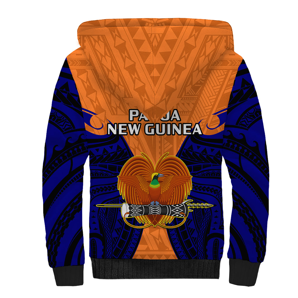 Papua New Guinea Sherpa Hoodie New Ireland Province Mix Coat Of Arms Polynesian Art LT14 - Polynesian Pride