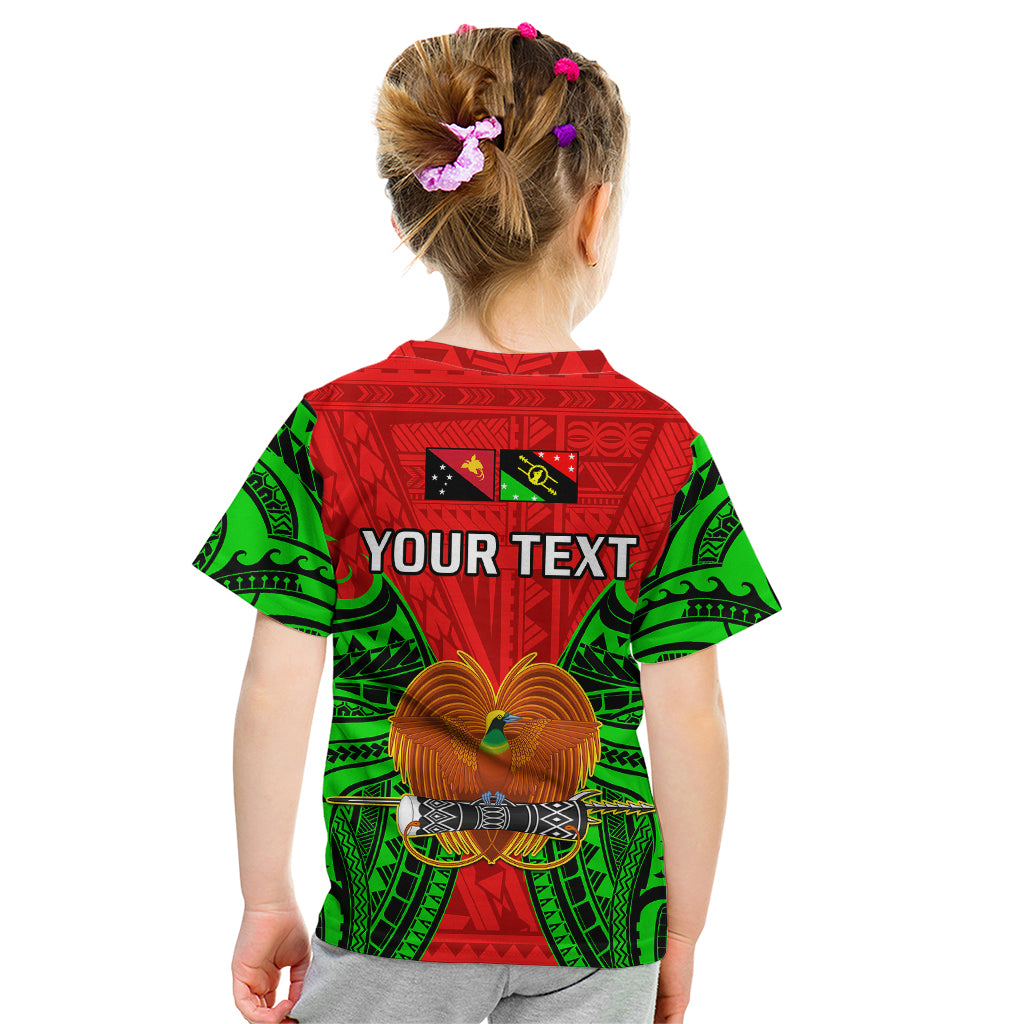(Custom Personalised) Papua New Guinea Kid T Shirt Southern Highlands Province Mix Coat Of Arms Polynesian Art LT14 - Polynesian Pride
