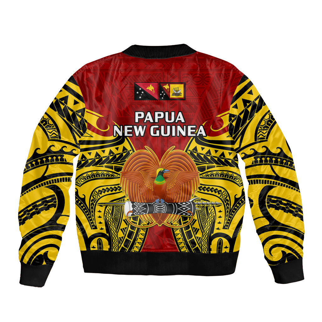 Papua New Guinea Bomber Jacket Western Province Mix Coat Of Arms Polynesian Art LT14 - Polynesian Pride