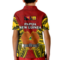 Papua New Guinea Kid Polo Shirt Western Province Mix Coat Of Arms Polynesian Art LT14 - Polynesian Pride