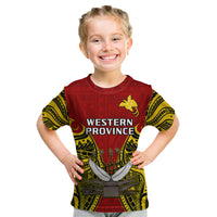 Papua New Guinea Kid T Shirt Western Province Mix Coat Of Arms Polynesian Art LT14 - Polynesian Pride