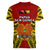Papua New Guinea Women V Neck T Shirt Western Province Mix Coat Of Arms Polynesian Art LT14 - Polynesian Pride