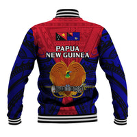 Papua New Guinea Baseball Jacket West New Britain Province Mix Coat Of Arms Polynesian Art LT14 - Polynesian Pride