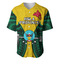 Papua New Guinea Baseball Jersey Hela Province Mix Coat Of Arms Polynesian Art LT14 - Polynesian Pride