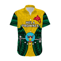 Papua New Guinea Hawaiian Shirt Hela Province Mix Coat Of Arms Polynesian Art LT14 - Polynesian Pride
