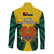 Papua New Guinea Long Sleeve Button Shirt Hela Province Mix Coat Of Arms Polynesian Art LT14 - Polynesian Pride