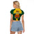 Papua New Guinea Raglan Cropped T Shirt Hela Province Mix Coat Of Arms Polynesian Art LT14 - Polynesian Pride
