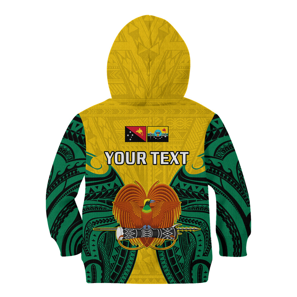 (Custom Personalised) Papua New Guinea Kid Hoodie Hela Province Mix Coat Of Arms Polynesian Art LT14 - Polynesian Pride