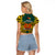 Papua New Guinea Raglan Cropped T Shirt Jiwaka Province Mix Coat Of Arms Polynesian Art LT14 - Polynesian Pride