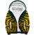 Papua New Guinea Sherpa Hoodie Jiwaka Province Mix Coat Of Arms Polynesian Art LT14 Unisex Green - Polynesian Pride