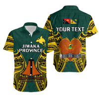 (Custom Personalised) Papua New Guinea Hawaiian Shirt Jiwaka Province Mix Coat Of Arms Polynesian Art LT14 Green - Polynesian Pride