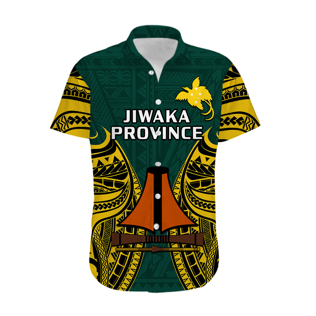 (Custom Personalised) Papua New Guinea Hawaiian Shirt Jiwaka Province Mix Coat Of Arms Polynesian Art LT14 - Polynesian Pride