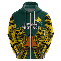Custom Papua New Guinea Hoodie Jiwaka Province Mix Coat of Arms Polynesian Art LT14 - Polynesian Pride