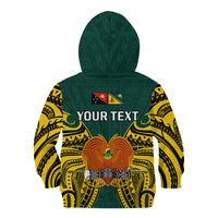 (Custom Personalised) Papua New Guinea Kid Hoodie Jiwaka Province Mix Coat Of Arms Polynesian Art LT14 - Polynesian Pride