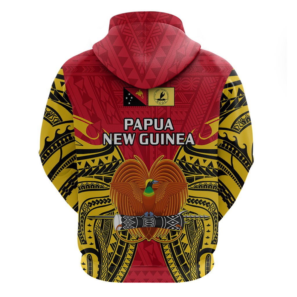 Papua New Guinea Hoodie National Capital District Mix Coat of Arms Polynesian Art LT14 - Polynesian Pride