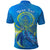 Custom Palau Polo Shirt Hibiscus Turtle Mix Coat Of Arms Blue Version LT14 - Polynesian Pride