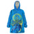 (Custom Personalised) Palau Wearable Blanket Hoodie Hibiscus Turtle Mix Coat Of Arms Blue Version LT14 One Size Blue - Polynesian Pride