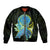 (Custom Personalised) Palau Bomber Jacket Hibiscus Turtle Mix Coat Of Arms Black Version LT14 Unisex Black - Polynesian Pride