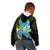 (Custom Personalised) Palau Kid Hoodie Hibiscus Turtle Mix Coat Of Arms Black Version LT14 - Polynesian Pride