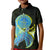 (Custom Personalised) Palau Kid Polo Shirt Hibiscus Turtle Mix Coat Of Arms Black Version LT14 Kid Black - Polynesian Pride