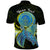 Custom Palau Polo Shirt Hibiscus Turtle Mix Coat Of Arms Black Version LT14 - Polynesian Pride