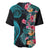 Palau Baseball Jersey Tropical Flowers With Polynesian Pattern LT14 - Polynesian Pride