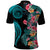 Palau Polo Shirt Tropical Flowers With Polynesian Pattern LT14 - Polynesian Pride