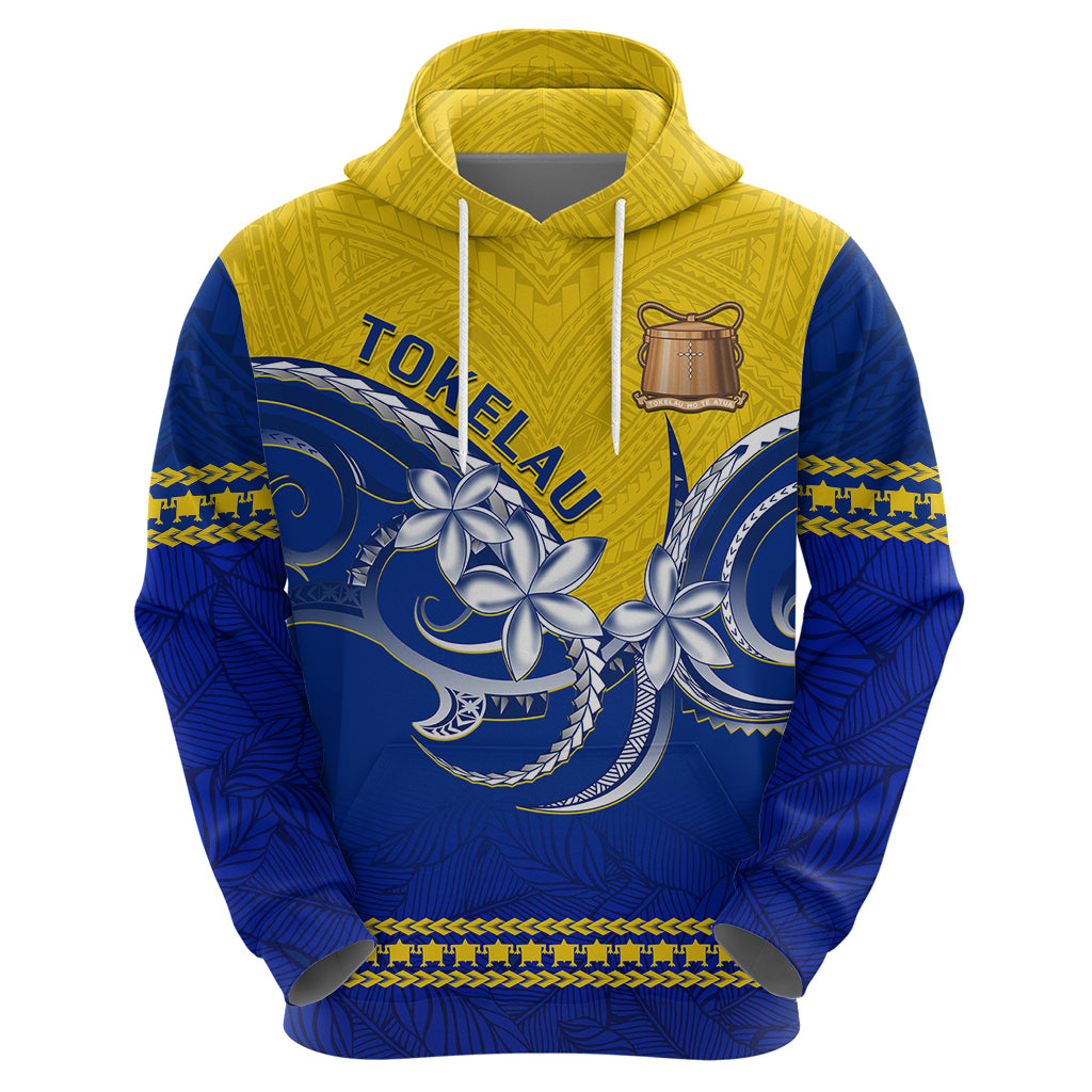 Tokelau Hoodie Tokelauan Tatau Plumeria Special Style LT14 - Polynesian Pride