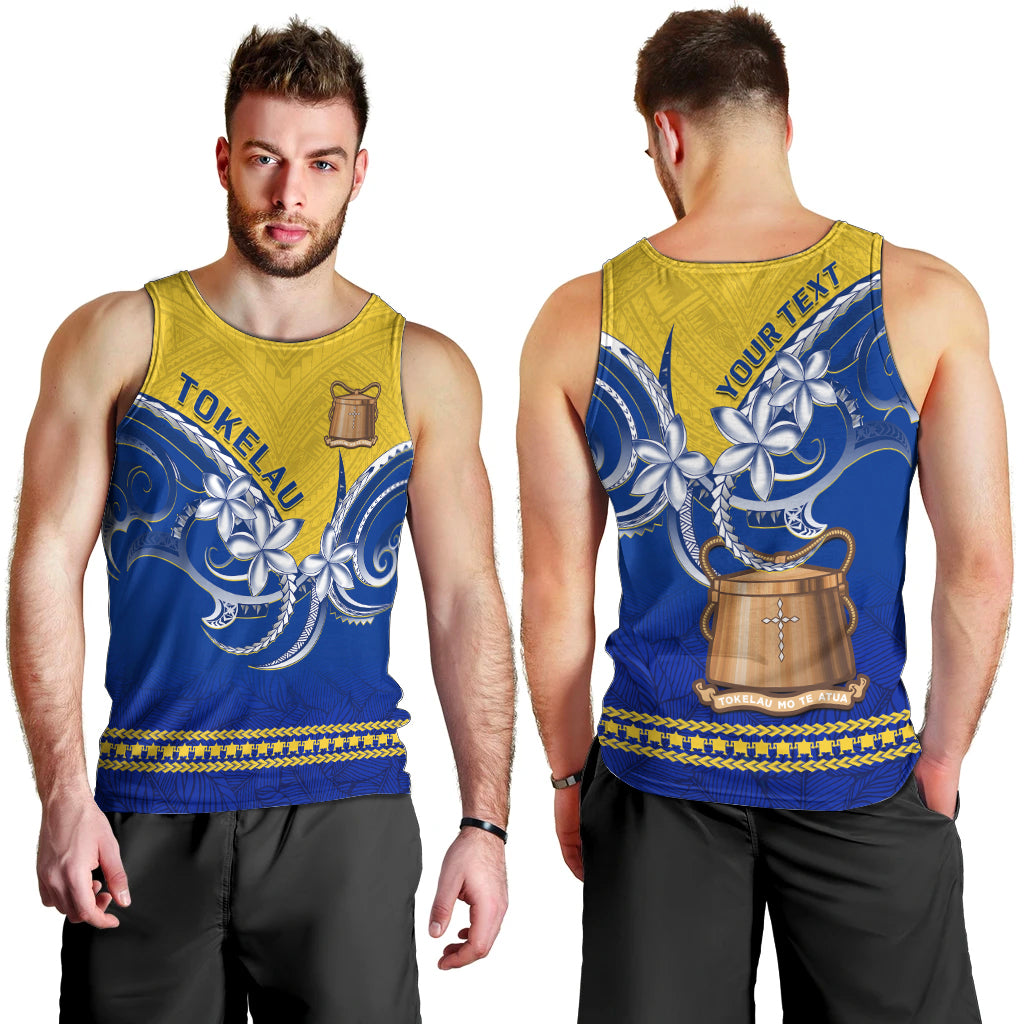 Tokelau Men Tank Top Tokelauan Tatau Plumeria Special Style LT14 - Polynesian Pride