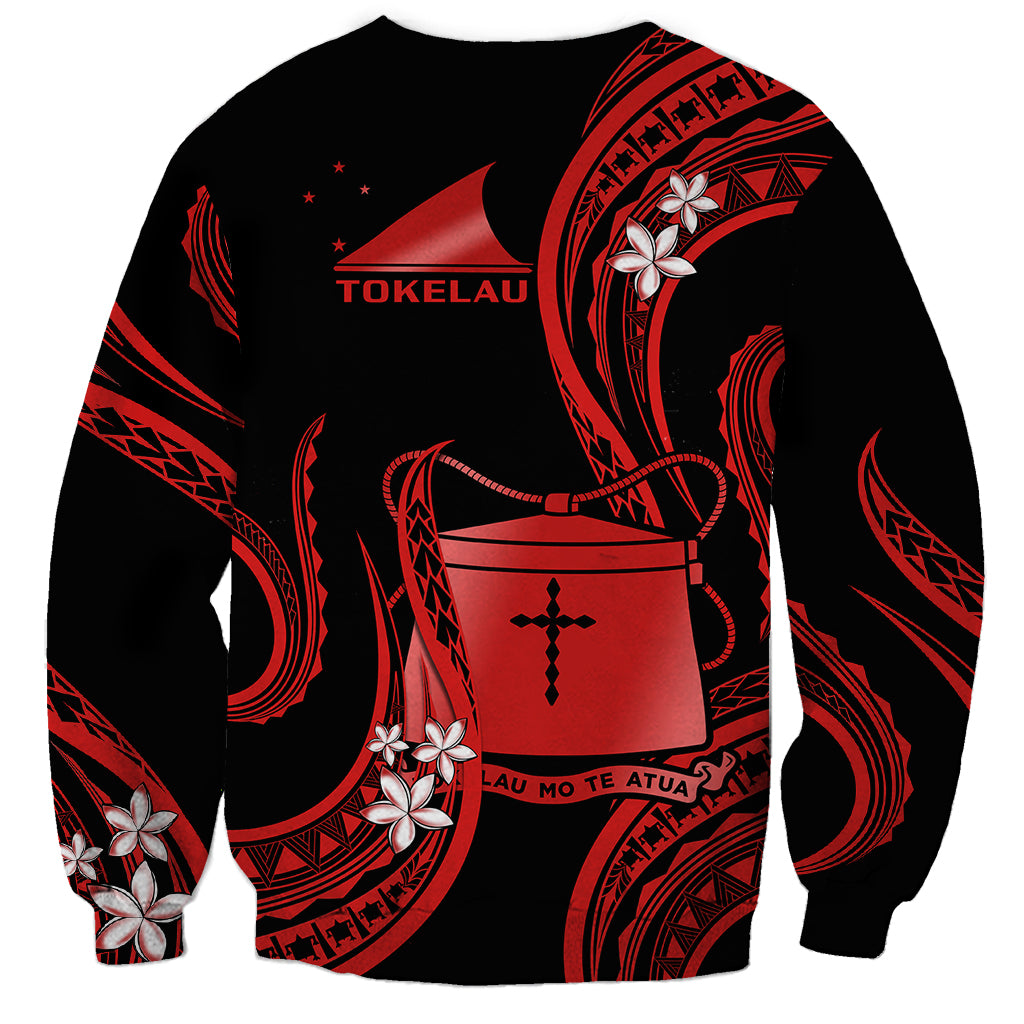 Tokelau Sweatshirt Tokelauan Tatau With Badge Red LT14 - Polynesian Pride