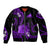 Tokelau Bomber Jacket Tokelauan Tatau With Badge Purple LT14 Unisex Purple - Polynesian Pride