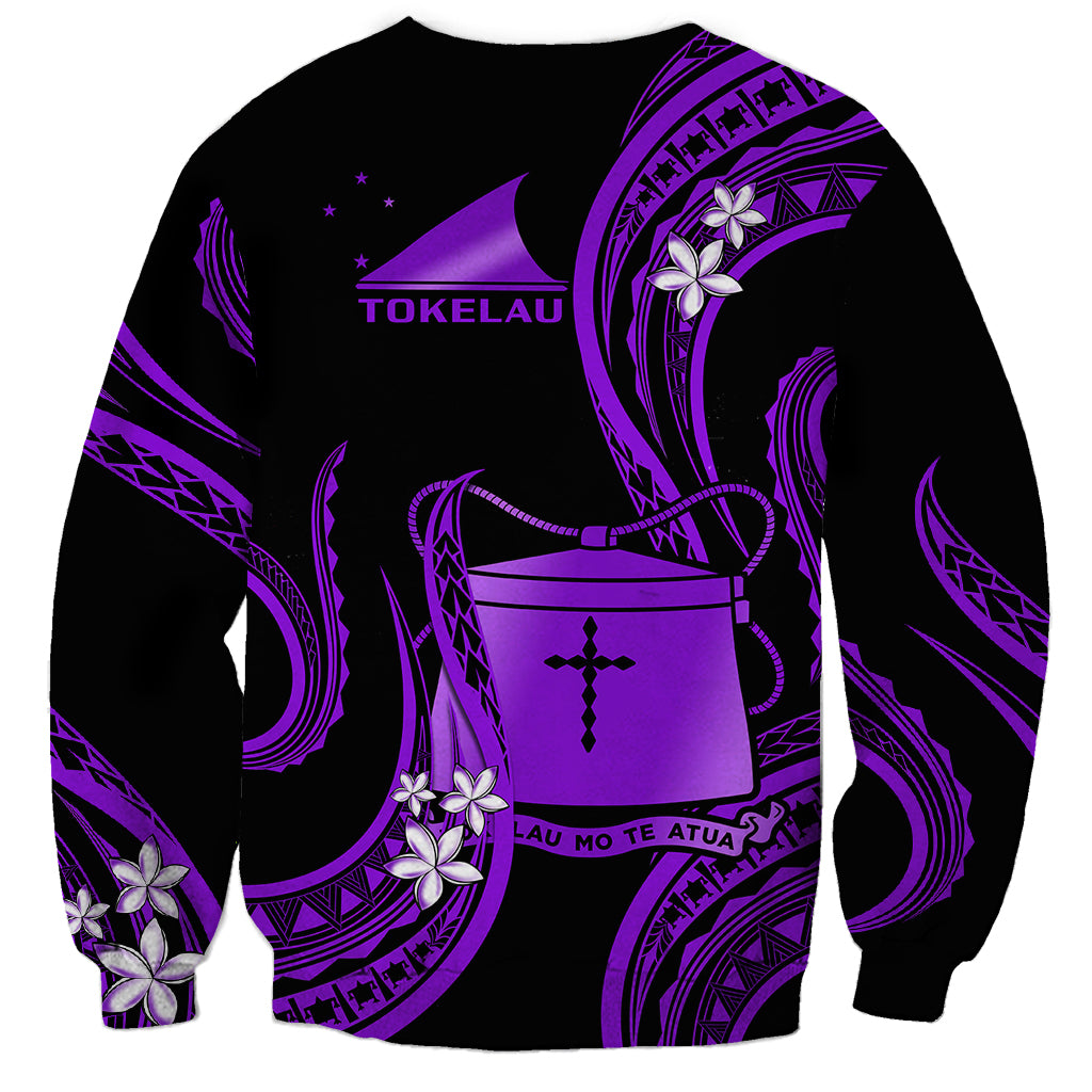 Tokelau Sweatshirt Tokelauan Tatau With Badge Purple LT14 - Polynesian Pride