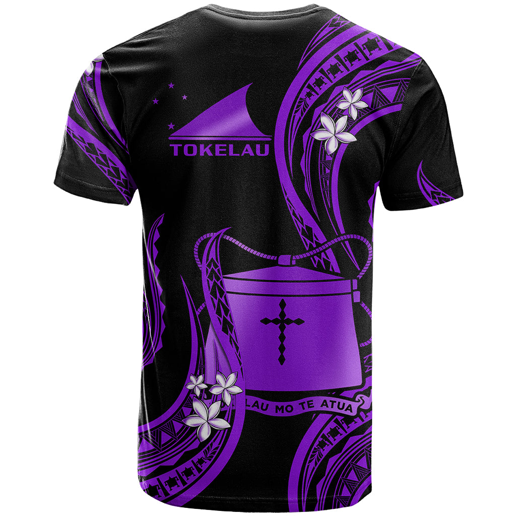 Tokelau T Shirt Tokelauan Tatau With Badge Purple LT14 - Polynesian Pride