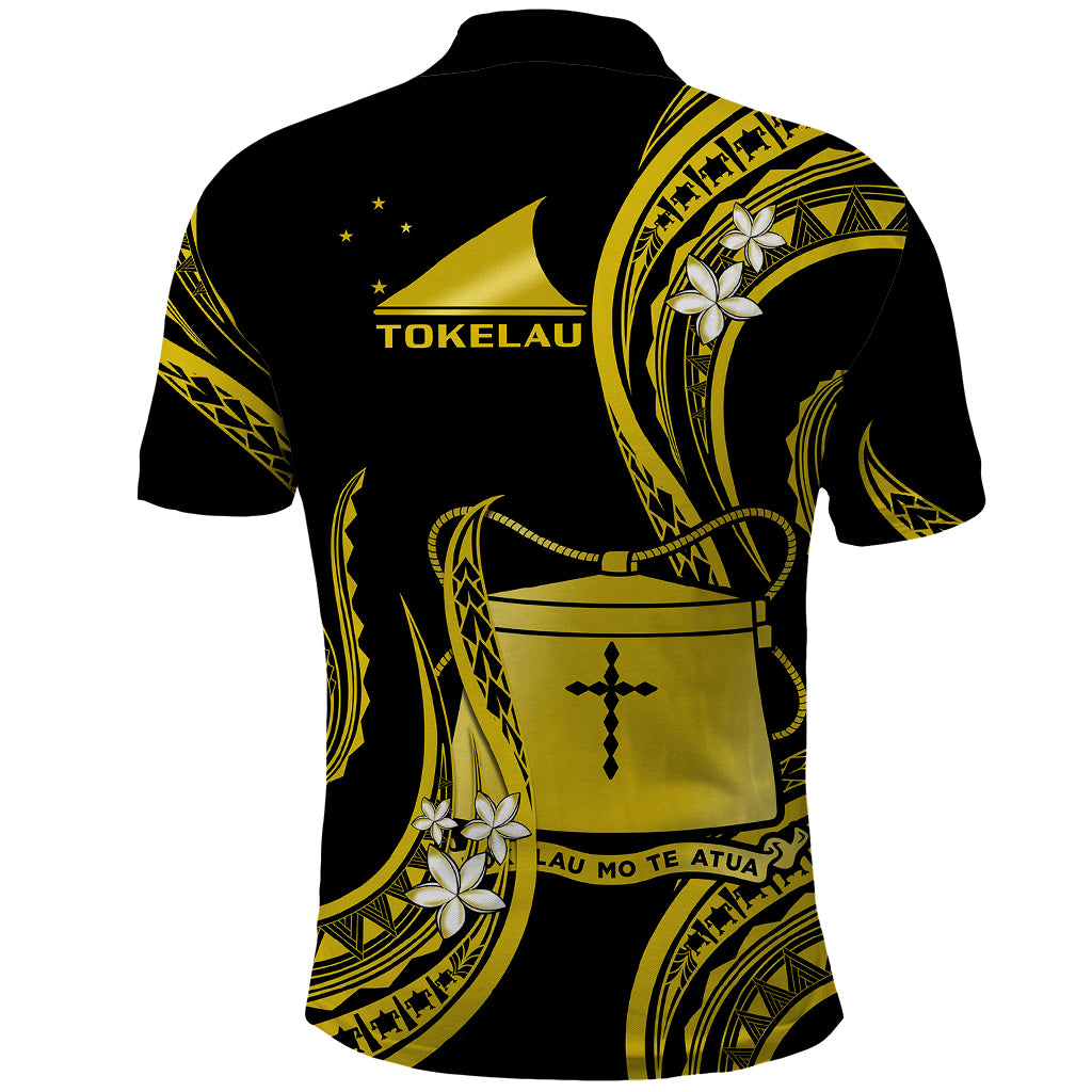 Tokelau Polo Shirt Tokelauan Tatau With Badge Yellow LT14 - Polynesian Pride