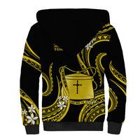 Tokelau Sherpa Hoodie Tokelauan Tatau With Badge Yellow LT14 - Polynesian Pride