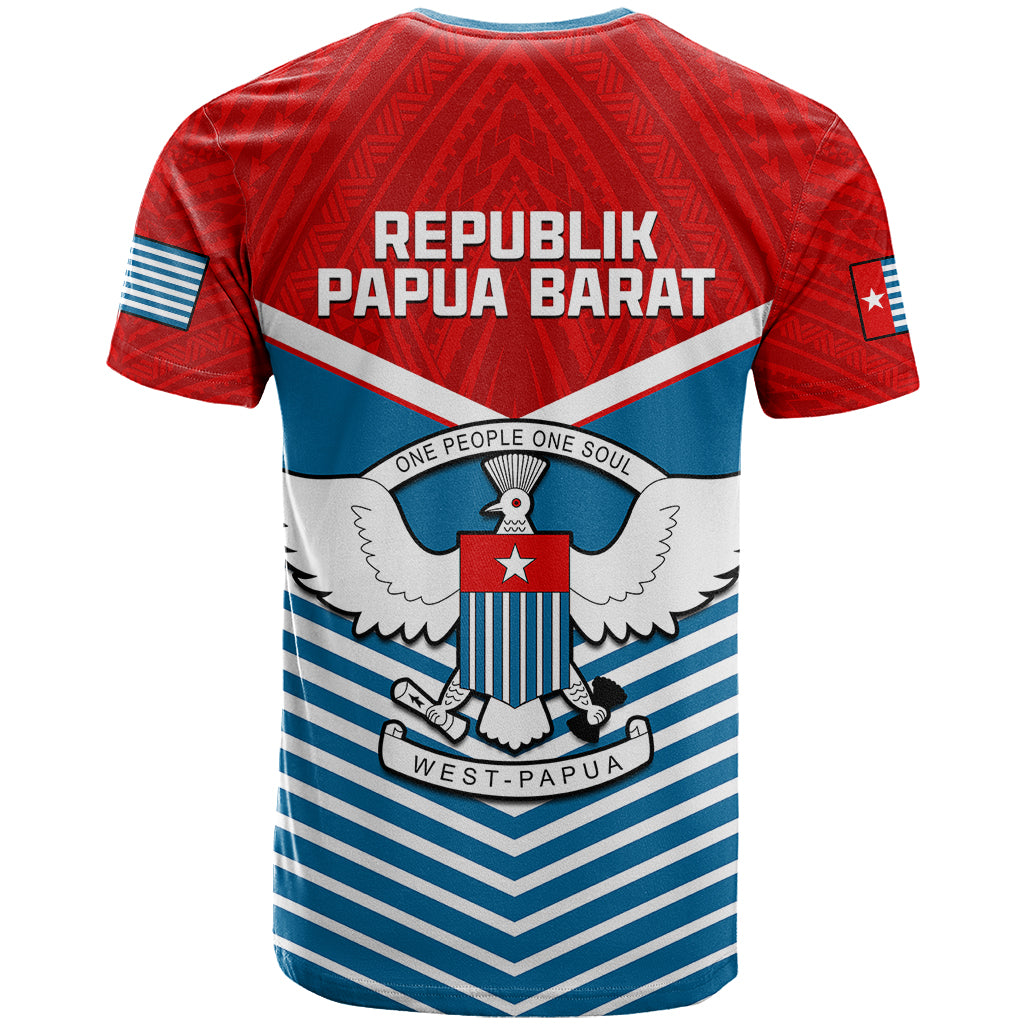 West Papua T Shirt Coat of Arms and Morning Star Flag LT14 - Polynesian Pride
