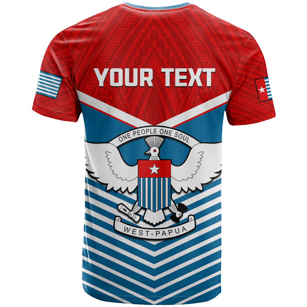 Custom West Papua T Shirt Coat of Arms and Morning Star Flag LT14 - Polynesian Pride