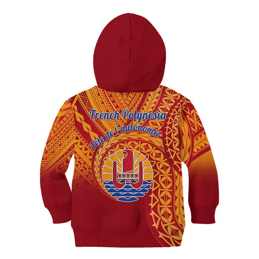 French Polynesia Kid Hoodie Happy Internal Autonomy Day LT14 - Polynesian Pride