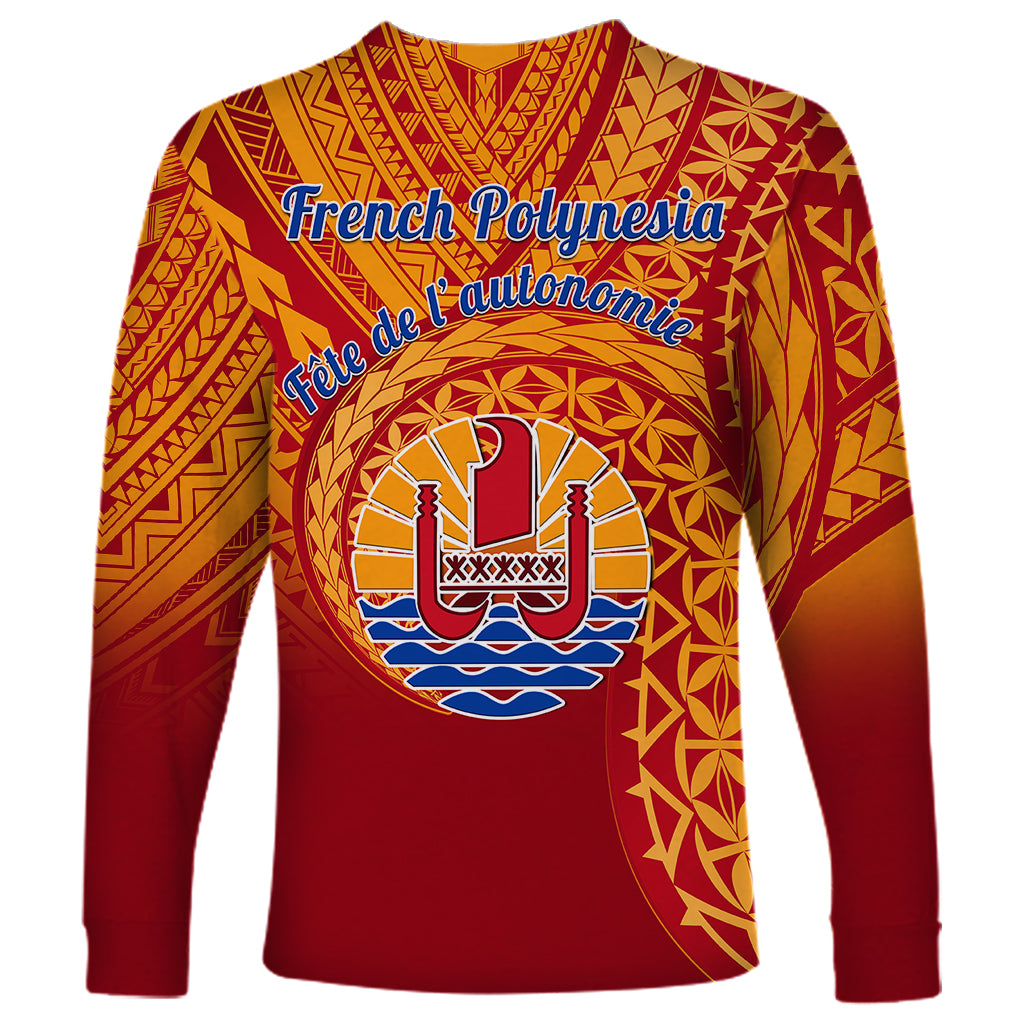 French Polynesia Long Sleeve Shirt Happy Internal Autonomy Day LT14 - Polynesian Pride