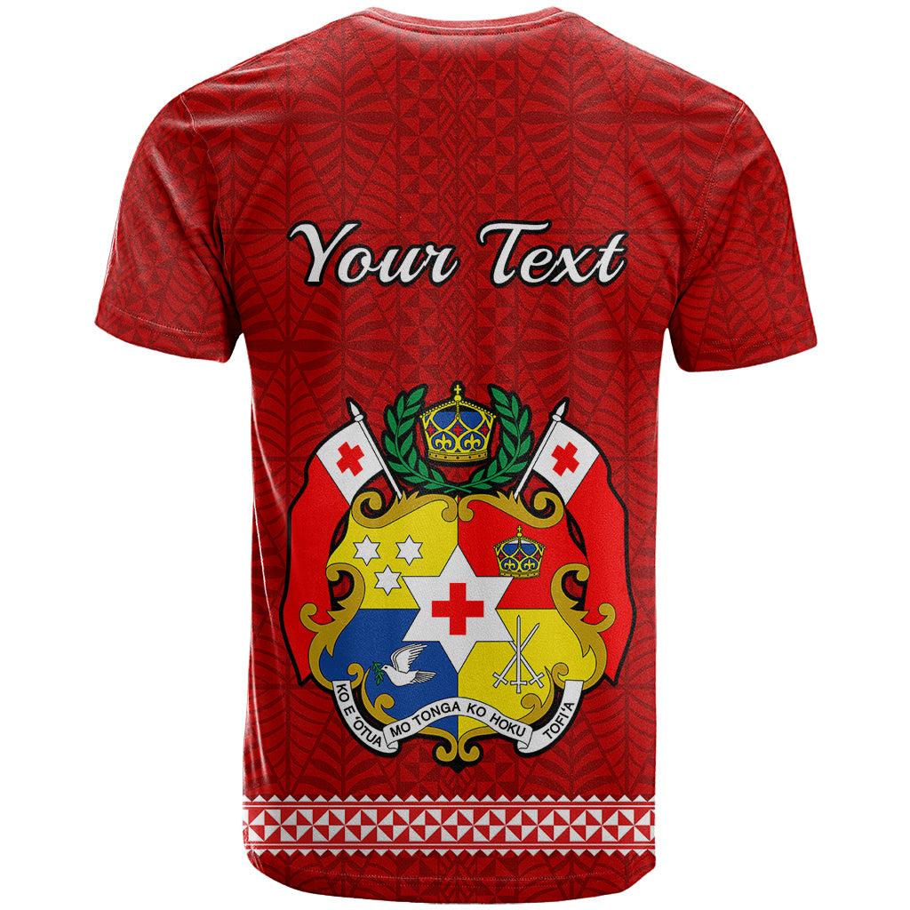 Custom Tonga Fathers Day T Shirt Red Tongan Ngatu I Love You Dad LT14 - Polynesian Pride