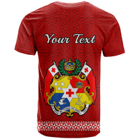 Custom Tonga Fathers Day T Shirt Red Tongan Ngatu I Love You Dad LT14 - Polynesian Pride