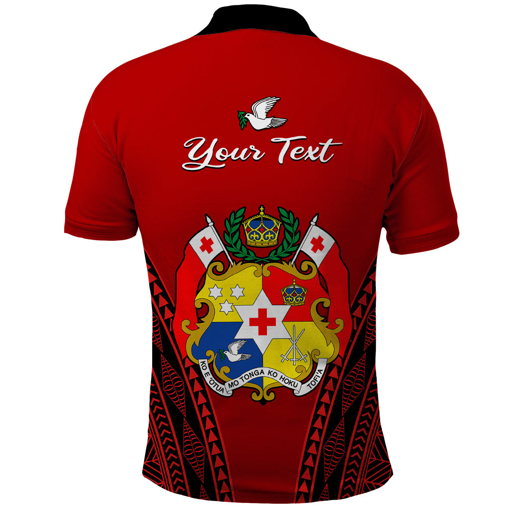 Custom Tonga Heilala Flowers Polo Shirt Tongan Ngatu Black Special Verison LT14 - Polynesian Pride