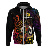 Custom Vanuatu Hoodie Kava Bowl Mix Polynesian Gradient Style LT14 - Polynesian Pride