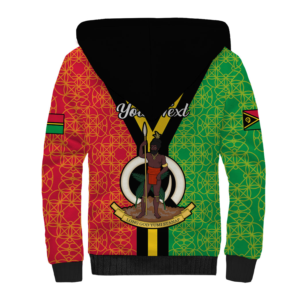(Custom Personalised) Vanuatu Sherpa Hoodie Kava Bowl Mix Sand Drawing Flag Style LT14 - Polynesian Pride