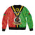 (Custom Personalised) Vanuatu Sleeve Zip Bomber Jacket Kava Bowl Mix Sand Drawing Flag Style LT14 - Polynesian Pride