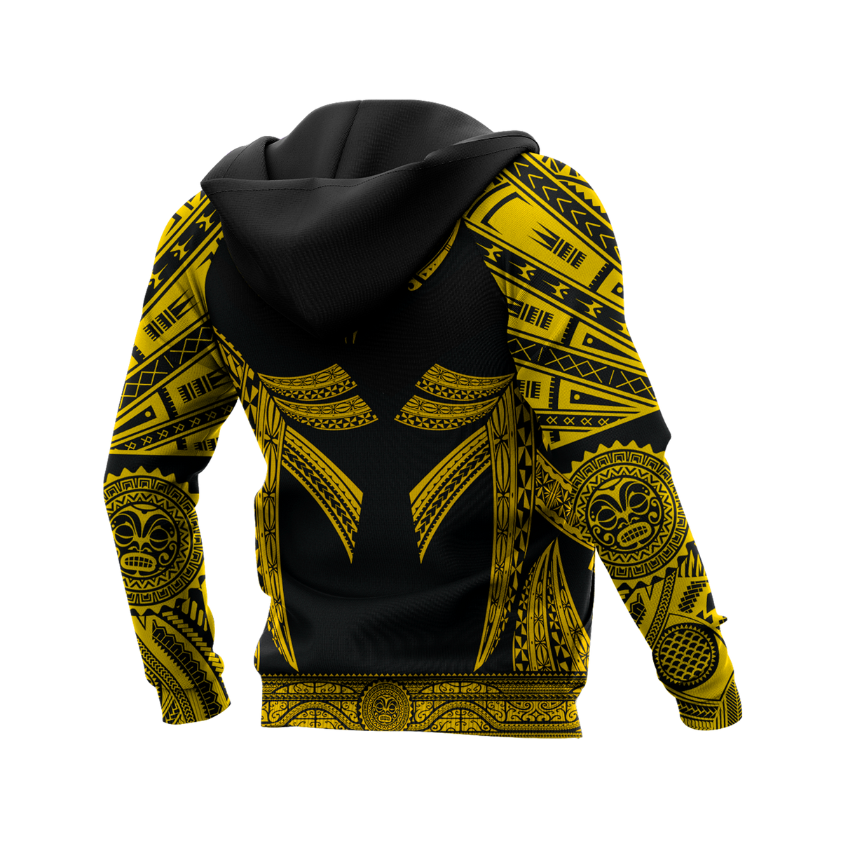 Hawaii Pullover Hoodie Kanaloa Polynesian Tattoo Special Yellow A8 - Polynesian Pride