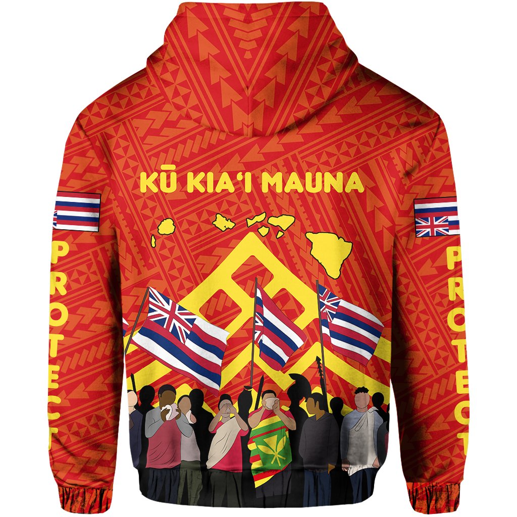 Polynesian Protectors Mauna Kea Flag of Hawaii Hoodie - Polynesian Pride