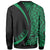 Hawaii Coat Of Arms Polynesian Crewneck Sweatshirt - Green - Circle Style - Polynesian Pride