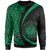 Hawaii Coat Of Arms Polynesian Crewneck Sweatshirt - Green - Circle Style - Polynesian Pride
